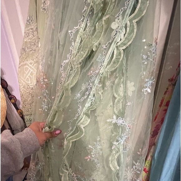 Sage green Pakistani outfit - Picture 9 of 12